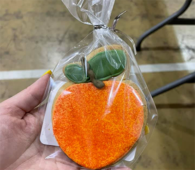 Individually wrapped cookie for the peach festival. Courtesy photo.