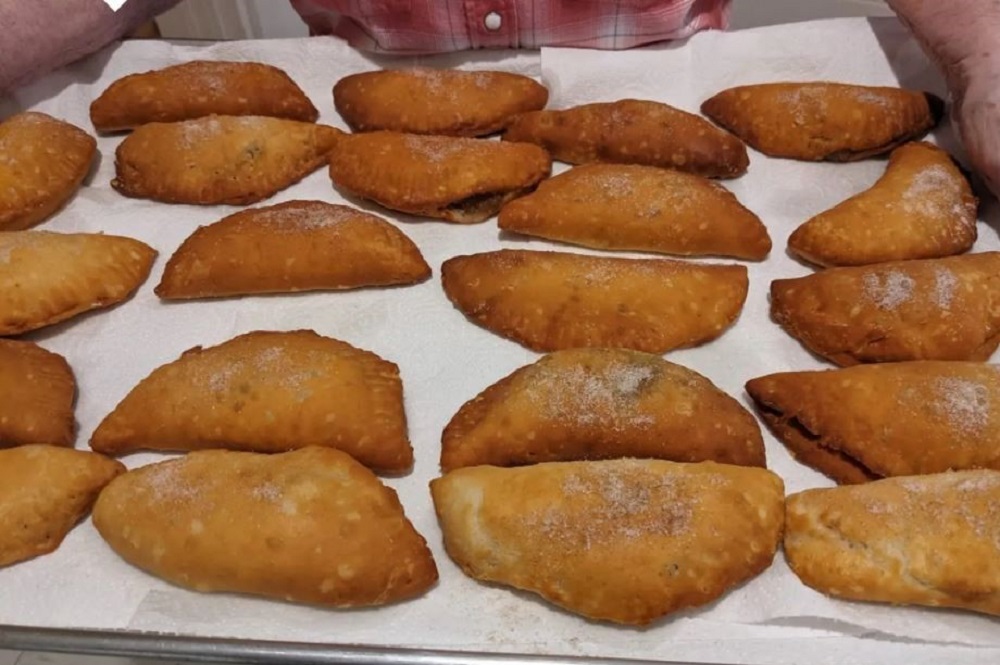 First United Methodist Church members in Pearisburg, Virginia, raise thousands of dollars making fried fruit pies. Photo courtesy of Holston Conference.