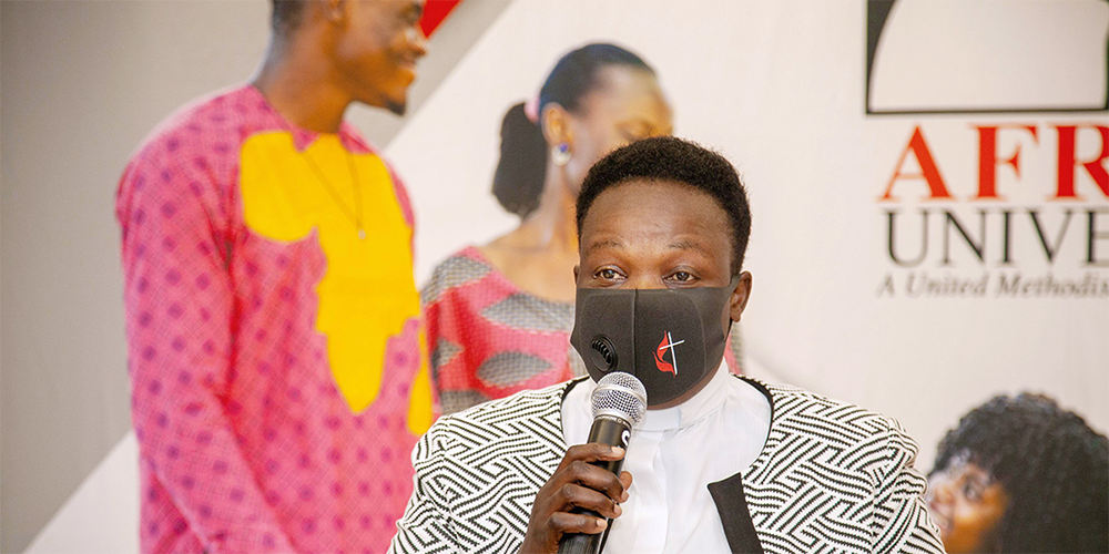 Africa University Chaplain the Rev. Maudy Muchanyereyi is among members of the university community providing emotional support to students and staff during the COVID-19 pandemic. Photo courtesy of Africa University.