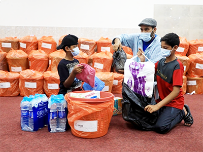 American Near East Refugee Aid (ANERA) relief packages made possible with financial support from UMCOR was distributed to Palestinian and Lebanese people displaced by the conflict in Gaza and North Gaza. Photo: ANERA