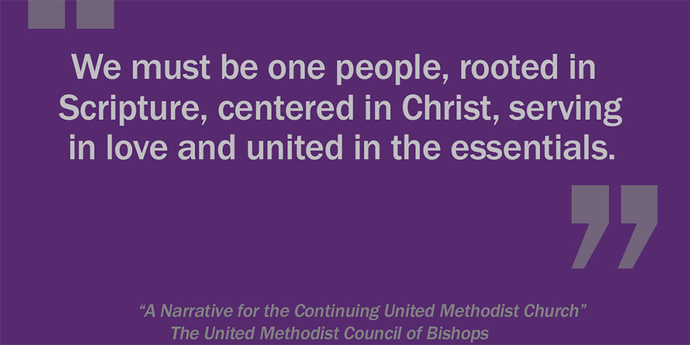 During its Nov. 2-5 online meeting, the Council of Bishops approved “A Narrative for the Continuing United Methodist Church” outlining a vision for the church where all will have a home. Graphic by Laurens Glass, UM News.