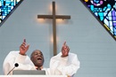 The Rev. Daniel Hayes preaches the sermon Feb. 6 during worship at John Wesley United Methodist Church in Nashville, Tenn. The church is celebrating Black History Month but also stays focused on the future. Photo by Mike DuBose, UM News. The Rev. Daniel Hayes preaches the sermon Feb. 6 during worship at John Wesley United Methodist Church in Nashville, Tenn. The church is celebrating Black History Month but also stays focused on the future. Photo by Mike DuBose, UM News.