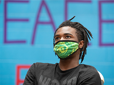 Malachi Carey is a student in the Vocational Success Institute, a summer employment program for youth at Bethlehem Centers of Nashville. Photo by Mike DuBose, UM News.