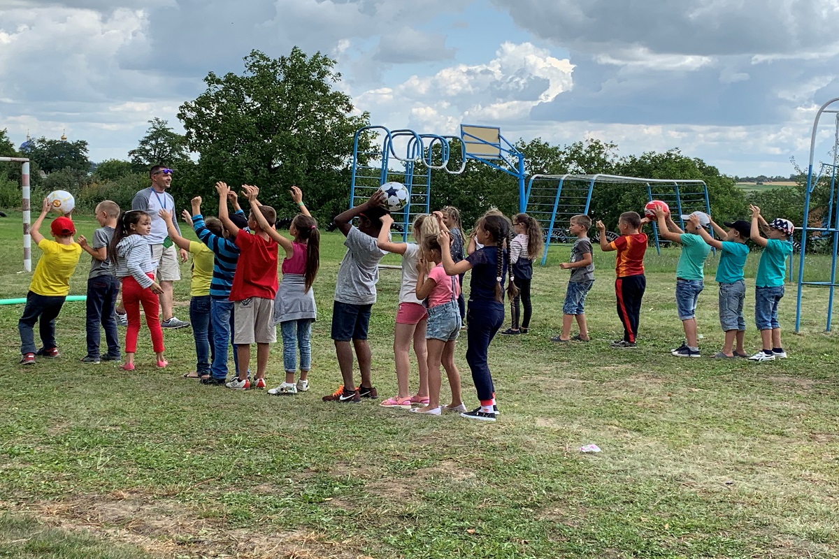 United Methodists Beth Valentine and Ron Louder, who adopted their children from Ukraine, visited the country for many years to run summer Bible camps (pictured here). With war occurring in a country they love, Valentine and Louder are among United Methodists who are raising funds for the people who need help. Photo courtesy of Beth Valentine.