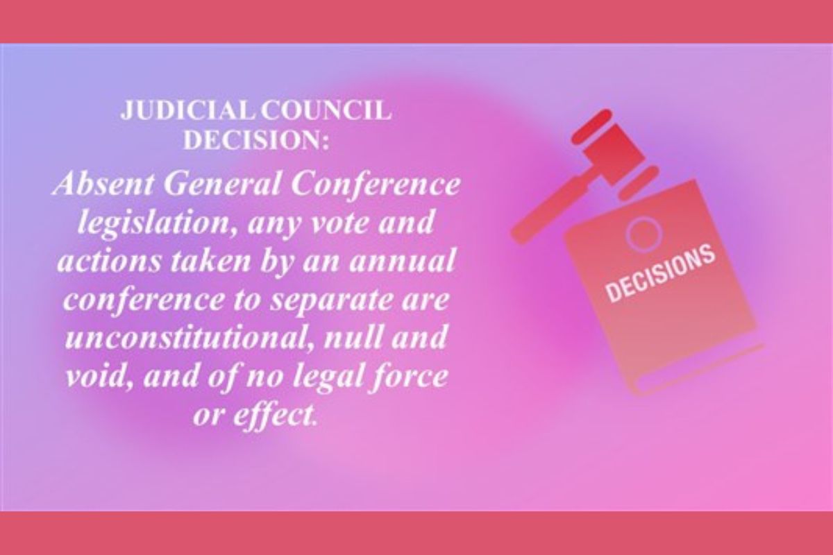 Decision image provided by the Council of Bishops of The United Methodist Church.