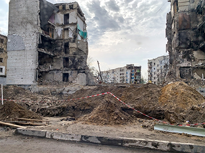 What’s left of Borodyanka, a suburb of Kyiv in Ukraine. Photo: HIA