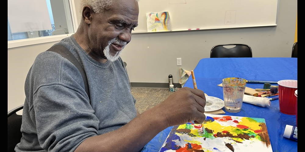 Larry Magee blends colors that almost explode off the canvas. Courtesy photo.