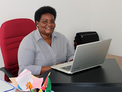 The Rev. Olga Maria Raimundo, principal of the United Methodist Secondary School in Malhazine, Mozambique, graduated from Africa University with a theology degree in 2007 and a master’s in 2010. Since 2012, Raimundo has been an educator in secular and church schools and is a visiting lecturer at the United Methodist University in Cambine. File photo by João Filimone Sambo.