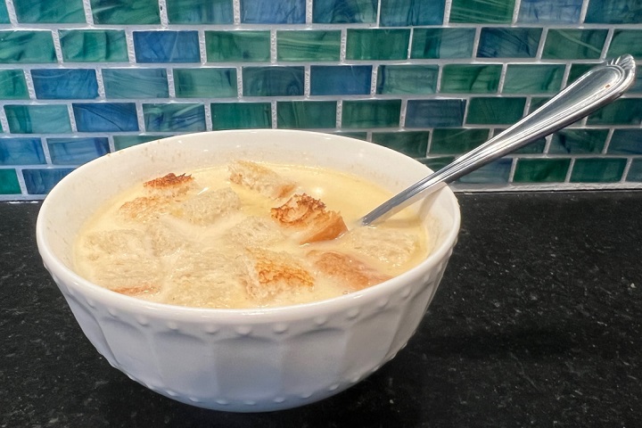 Cream of peanut soup from the 1914 Hamilton Cookbook