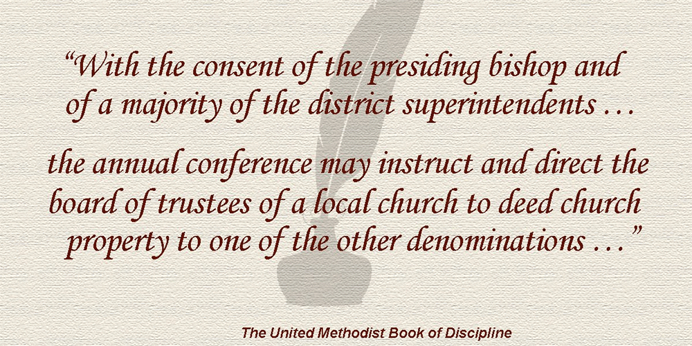 The Council of Bishops asked the Judicial Council — The United Methodist Church’s top court — for clarity on how Paragraph 2548.2 in the Book of Discipline should be applied. Quill by Gordon Johnson, courtesy of Pixabay; graphic by Laurens Glass, UM News.