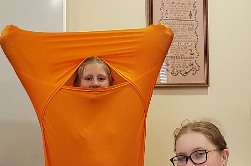 A body sock fits snugly to provide comfort in the quiet room at Flame of Faith UMC in West Fargo, North Dakota. Photo by Pastor Sara McManus. Courtesy of the Dakotas Conference of The UMC.