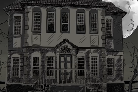 John Wesley's ghost story of Old Jeffrey. Screenshot of a video by the Virginia Conference of The United Methodist Church.