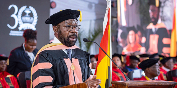 Michael Ugwueke, president and CEO of Methodist Le Bonheur Healthcare, gives the keynote address during the 30th anniversary celebration for United Methodist-related Africa University in Mutare, Zimbabwe. Photo courtesy of the Africa University Public Affairs Office. Michael Ugwueke, president and CEO of Methodist Le Bonheur Healthcare, gives the keynote address during the 30th anniversary celebration for United Methodist-related Africa University in Mutare, Zimbabwe. Photo courtesy of the Africa University Public Affairs Office.
