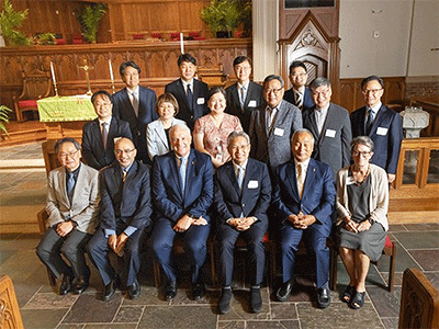 Front Row (L-R): Bishop Chung Suk Kim, Korean Methodist Church Mission Board Chair; Mr. Roland Fernandes, Global Ministries and UMCOR General Secretary; Bishop Thomas Bickerton, President, Council of Bishops of The United Methodist Church and President, UMCOR Board of Directors; Bishop Chul Lee, President Bishop of the Korean Methodist Church; Bishop Hee Soo Jung, President, Global Ministries Board of Directors; Bishop Sally Dyck, Ecumenical Officer, Council of Bishops of UMC  Middle Row (L-R): Rev. Soon Jung Kwun, Observer, Kwanglim Mission Center; Rev. Susan Nam, Korean Methodist Church Global Ministry Support; Rev. Dr. Judy Chung, Global Ministries Executive Director, Missionary Service; Rev. Yong Yoon Lee, Chief of Korean Methodist Church Administration Office; Rev. II Young Oh, Korean Methodist Church Mission General Secretary; Rev. Byung Bae Hwang, Advisor of Korean Methodist Church Mission Committee  Back Row (L-R): Mr. Hong Duk Kim, Global Ministries Asia-Pacific Regional Office Manager; Rev. Jung II Suh, Observer, Kwanglim Mission Center; Mr. Beom Shik Shin, Advisor, Seoul National University; Rev. Paul Kong, Global Ministries Asia-Pacific Regional Office Representative  PHOTO: CINDY BROWN