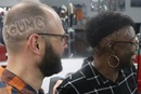 #BeUMC haircuts The Rev. Jeff Clinger and Bishop Dee Williamston show off their new cuts. Photo by David Burke.
