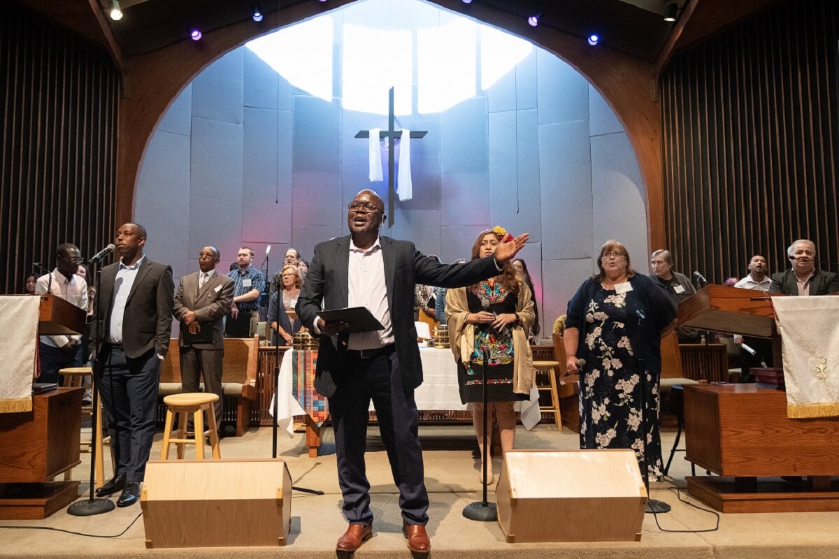 Hillcrest United Methodist Church in Nashville, TN, hosted a Festival of Nations event and worship service on World Communion Sunday 2022. Photo by Mike DuBose.