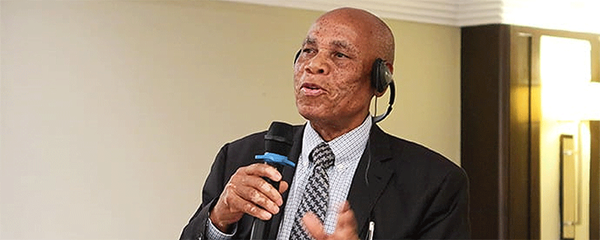 Bishop Eben K. Nhiwatiwa of the Zimbabwe Episcopal Area, who is the Africa Colleges of Bishops president, speaks during the continent’s episcopal leaders meeting in Lubumbashi, Congo, Sept 2-7. The meeting held various conversations relating to the future of the church in Africa. Photo by Eveline Chikwanah, UM News.