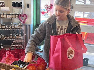 Sandi Guerin works at the store and has seen firsthand the impact the food club is making in people’s lives.