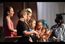 Children leading a song in worship. Staff photo. United Methodist Communications.