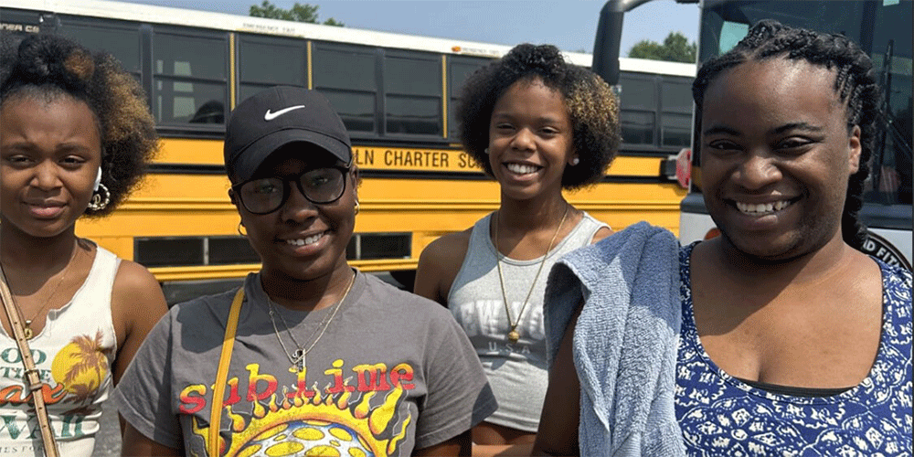 Arabia Sweet (far right) with some of the teens she accompanied on a field trip this summer. (Photo: Courtesy of Arabia Sweet)