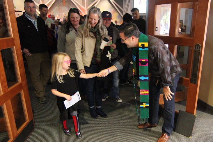 Greeting at Boise First UMC