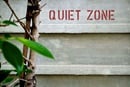 Silent zone sign Finding a quiet zone helps lead to silence