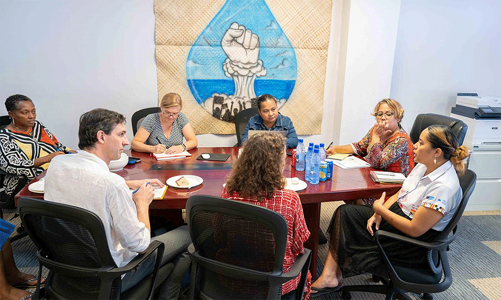 A meeting of the WCC delegation with the National Nuclear Commission of the Marshall Islands, November 2023. Photo: Chewy C.Lin/WCC