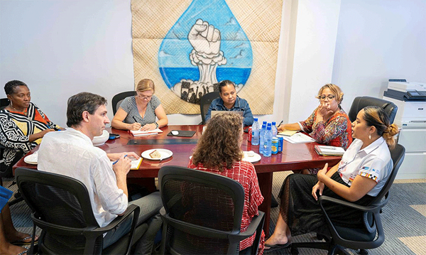 A meeting of the WCC delegation with the National Nuclear Commission of the Marshall Islands, November 2023. Photo: Chewy C.Lin/WCC