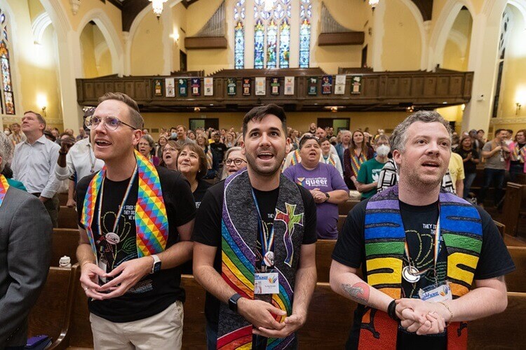 Worship at First UMC Charlotte, NC, during General Conference 2024