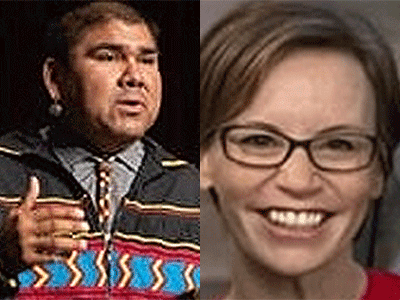 The Rev. Dr. Chebon Kernell, an ordained Elder in the Oklahoma Indian Missionary Conference of The UMC and Director of  The UMC’s Native American Comprehensive Plan, and Dr. Ashley Boggan, GCAH general secretary, 