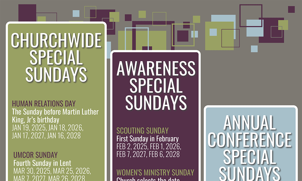 2025 Special Sundays Planning Calendar image