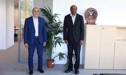 Roland Fernandes, general secretary of Global Ministries and UMCOR and Rev. Prof. Dr Jerry Pillay, World Council of Churches general secretary at the WCC headquarters in Geneva, August 2024. Image  Photo: Gloria Charles/WCC