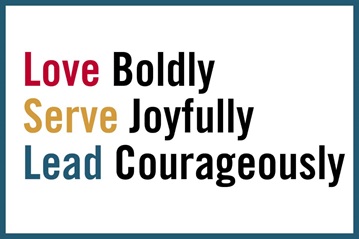 The vision of The UMC: Love boldly, serve joyfully, lead courageously