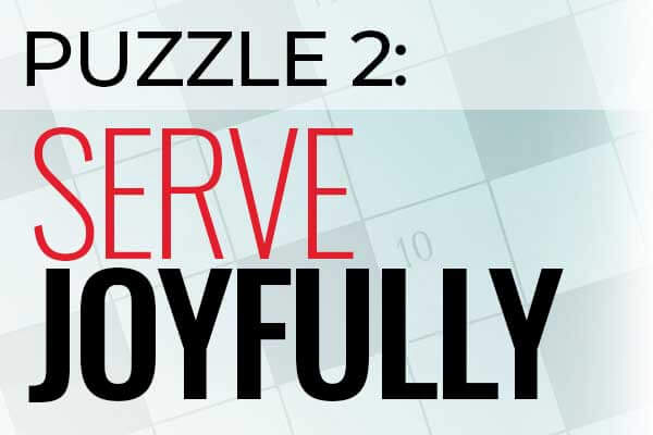 Crossword Puzzle 2: Serve Joyfully - Thumbnail