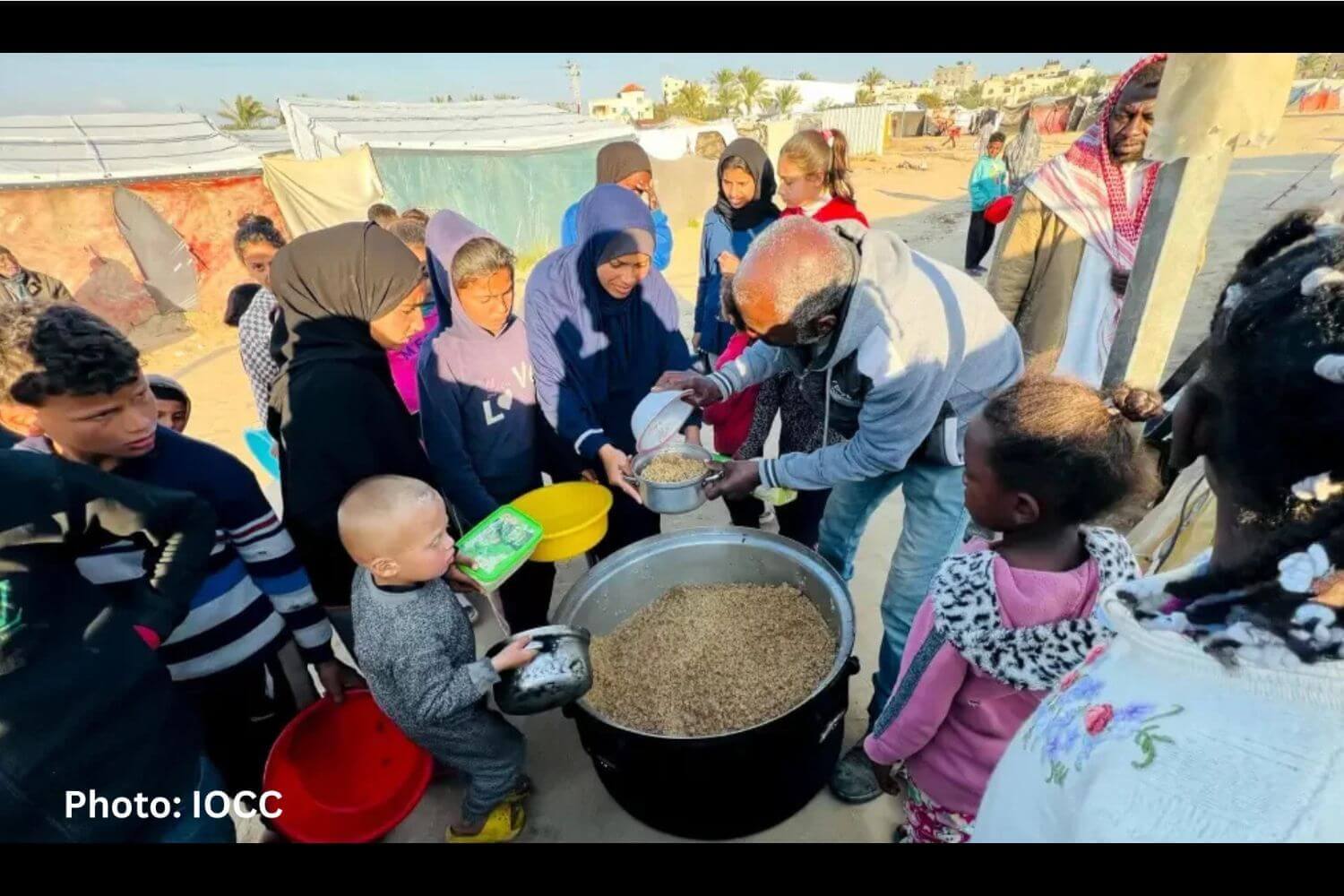 UMCOR partner IOCC feeds people in war-torn Gaza in 2025. Courtesy of GBGM UMCOR partner IOCC feeds people in war-torn Gaza in 2025. Courtesy of GBGM