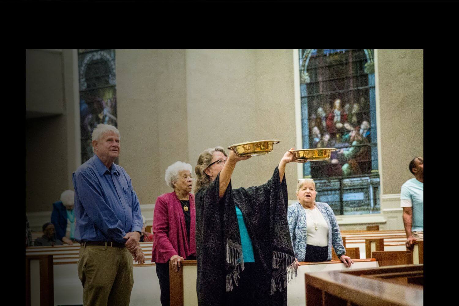 The offering is gathered at McKendree UMC in Nashville, TN