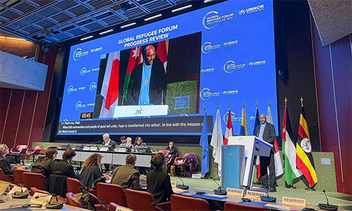 WCC general secretary Rev. Prof. Dr Jerry Pillay speaks at a Global Refugee Forum Progress Review 2025 plenary session, 17 December 2025.  Photo:  WCC