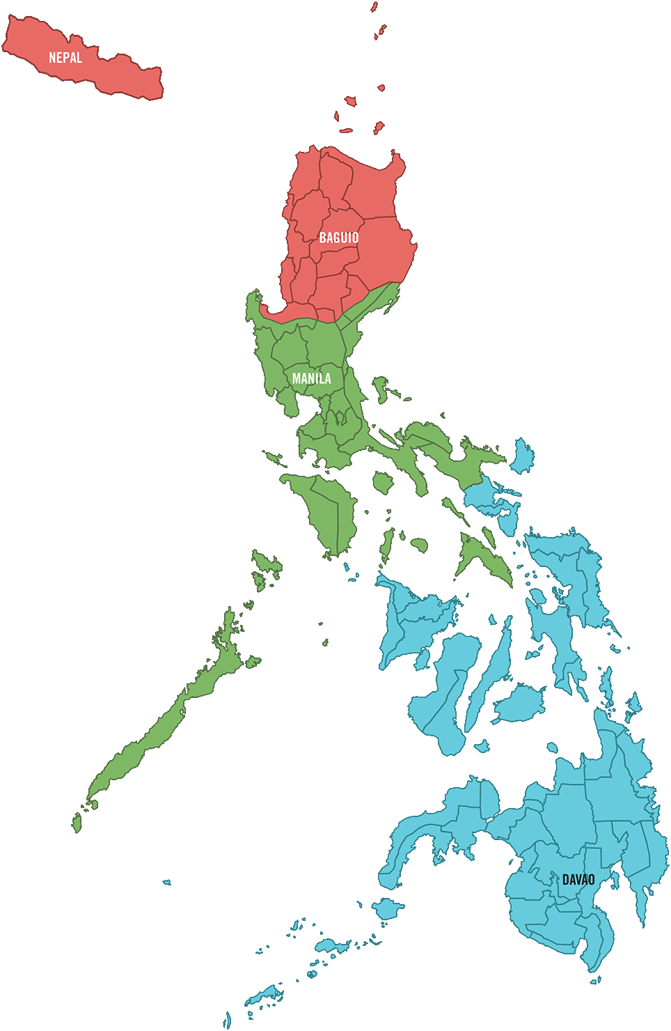 Map of the Philippines Regional Conference. Created by United Methodist Communications. 