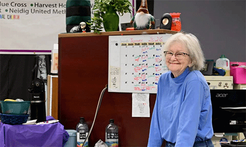 Lyn Clark, Family Fresh Food Pantry director at Neidig UMC, Oberlin, PA. Photo: Christie R. House