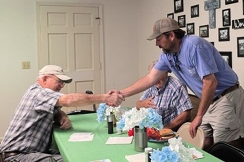Nearly 30 farmers attended an event at Bethany UMC in Georgia that included a meal, rest, a blessing, and connection.