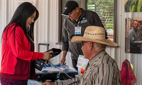 Chiricahua Health Center Workers provide health screenings for workers at Curry Farms. Photo: Courtesy of Chiricahua Health Centers