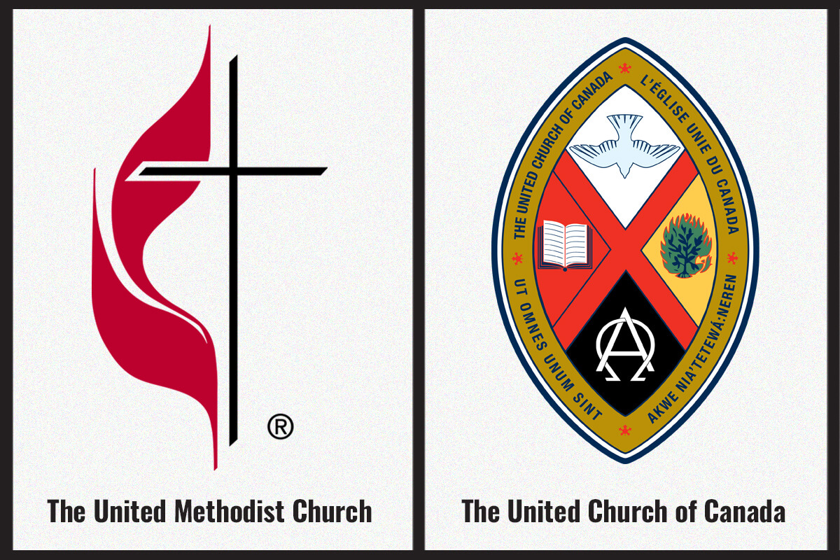The United Methodist Council of Bishops and leaders of The United Church of Canada have approved an interim covenant between their denominations. The agreement includes their intent to bring a full communion proposal for the approval of the United Methodist General Conference and the United Church’s General Council, which are both scheduled to meet in 2028. Logos courtesy of United Methodist Communications and with permission of The United Church of Canada.
