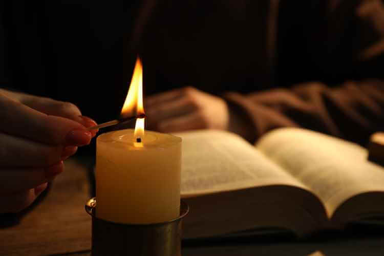 Lighting a candle for Bible study