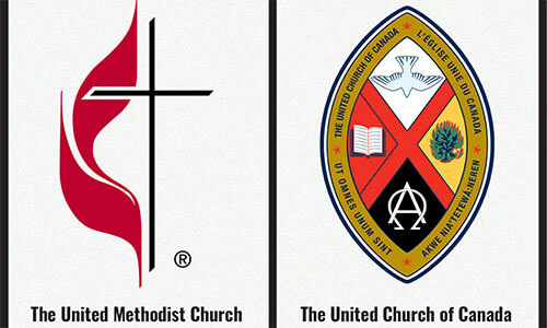 The United Methodist Council of Bishops and leaders of The United Church of Canada have approved an interim covenant between their denominations. The agreement includes their intent to bring a full communion proposal for the approval of the United Methodist General Conference and the United Church’s General Council, which are both scheduled to meet in 2028. Logos courtesy of United Methodist Communications and with permission of The United Church of Canada.