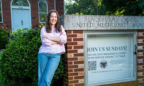 Savannah Smith at Blackburns’ Chapel in Todd, N.C. ; Photo by Bill Snead