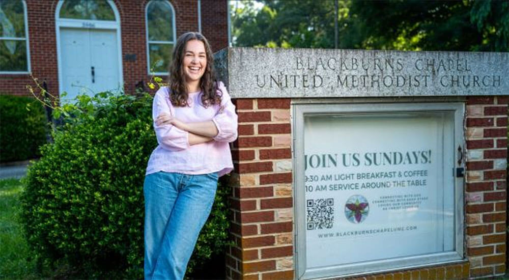 Savannah Smith at Blackburns’ Chapel in Todd, N.C. ; Photo by Bill Snead